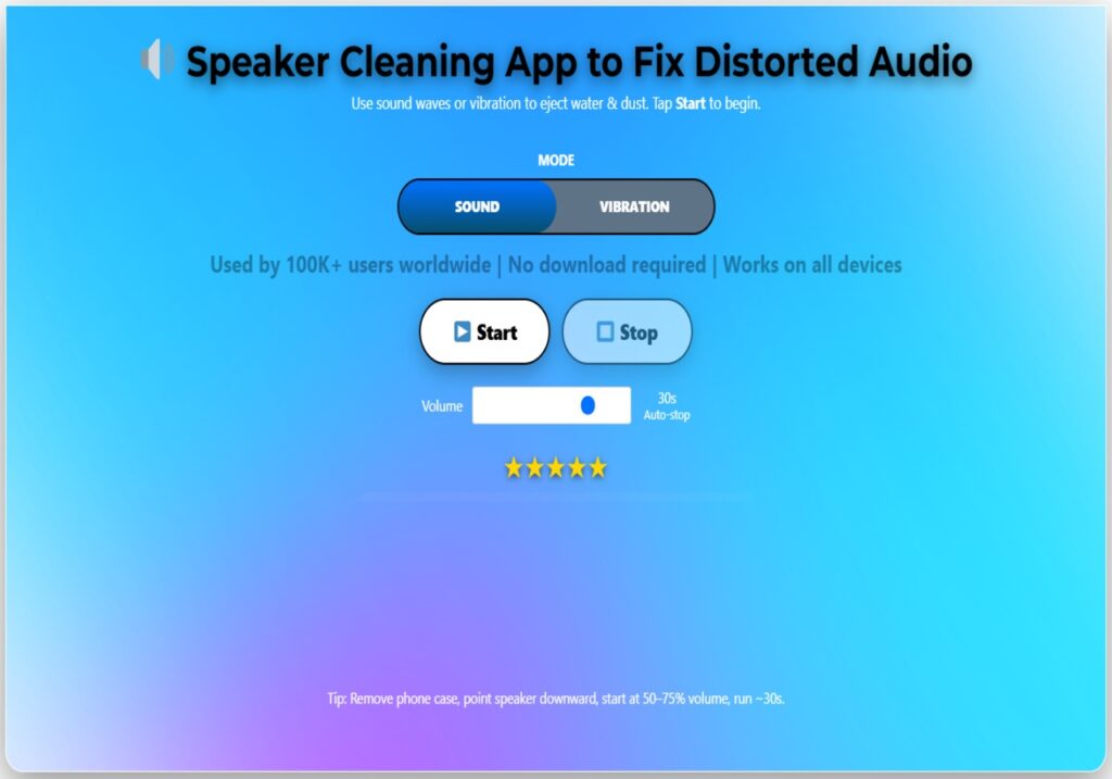 Free speaker cleaner